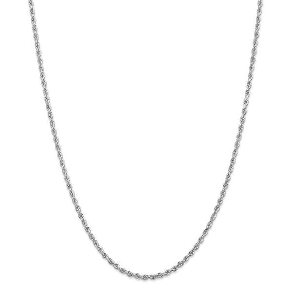 14k White Gold 2.75mm D/C Quadruple Rope Chain-WBC-WQT021-30