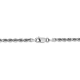 14k White Gold 3.0mm D/C Quadruple Rope Chain-WBC-WQT023-24