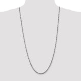 14k White Gold 4mm D/C Quadruple Rope Chain-WBC-WQT030-30