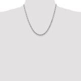 14k White Gold 4.5mm D/C Quadruple Rope Chain-WBC-WQT035-20