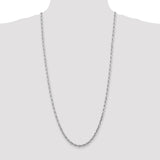 14k White Gold 4.5mm D/C Quadruple Rope Chain-WBC-WQT035-30