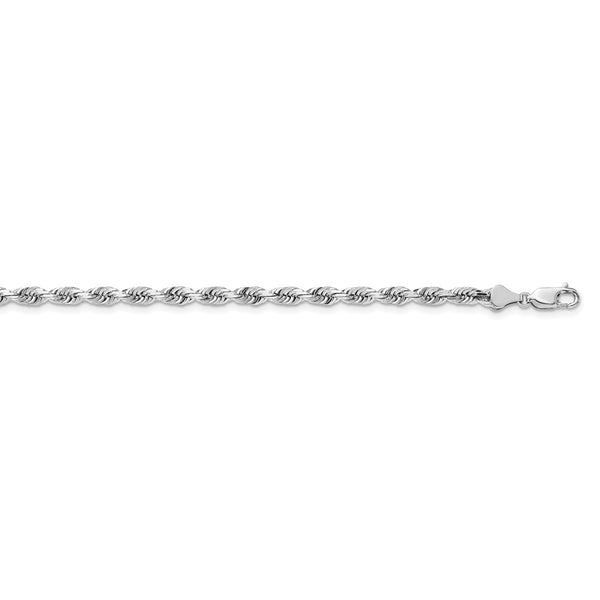 14k White Gold 5.0mm D/C Quadruple Rope Chain-WBC-WQT040-24