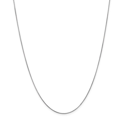 14k WG .6mm Round Snake Chain-WBC-WSNA050-20