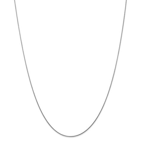 14k WG .8mm Round Snake Chain-WBC-WSNA060-20