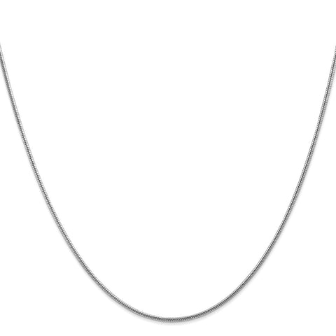 14k WG 1.6mm Round Snake Chain-WBC-WSNA160-30