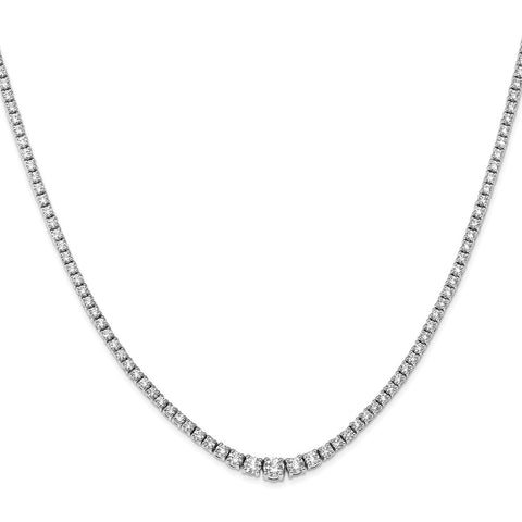 14k White Gold Graduating Diamond 16in Necklace Mounting-WBC-X10011W