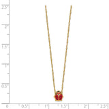 14k Enameled Ladybug Necklace-WBC-XCH213