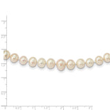 14k 4-9mm White Freshwater Cultured Pearl Graduated Necklace-WBC-XF407-18