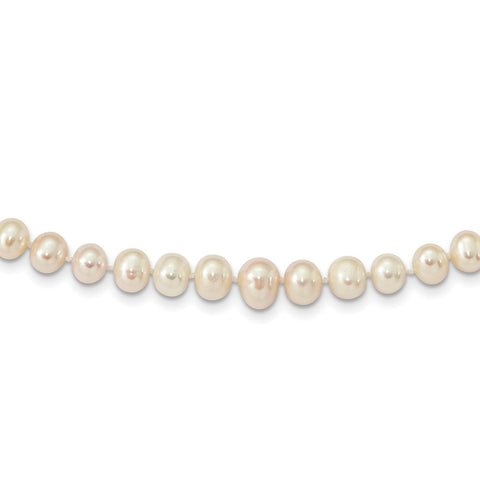 14k 4-9mm White Freshwater Cultured Pearl Graduated Necklace-WBC-XF407-18