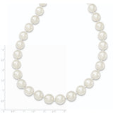14k 9.5-12mm White Saltwater Cultured South Sea Graduated Pearl Necklace-WBC-XF468-18