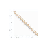 14k 3-4mm Pink Near Round Freshwater Cultured Pearl Necklace-WBC-XF505-12