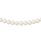 14k 11-12mm White Near Round Freshwater Cultured Pearl Necklace-WBC-XF550-18