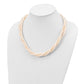14k 6-7mm White Near Round FW Cultured Pearl 3-Strand Necklace-WBC-XF553-21