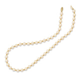 14K 6-7mm White Near Round FW Cultured Pearl Bead Necklace-WBC-XF740-18