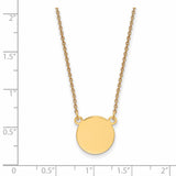 14k Plain .027 Gauge Circular Engravable Disc 18in Necklace-WBC-XM623/27-18