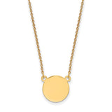 14k Plain .027 Gauge Circular Engravable Disc 18in Necklace-WBC-XM623/27-18