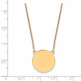 14k Plain .027 Gauge Circular Engravable Disc 18in Necklace-WBC-XM624/27-18