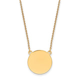 14k Plain .018 Gauge Circular Engravable Disc 18in Necklace-WBC-XM624/18-18