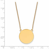 14k Plain .018 Gauge Circular Engravable Disc 18in Necklace-WBC-XM625/18-18