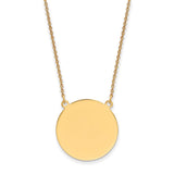 14k Plain .013 Gauge Circular Engravable Disc 18in Necklace-WBC-XM626/13-18