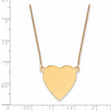 14k Plain .018 Gauge Heart Engravable Disc 18in Necklace-WBC-XM628/18-18