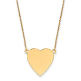 14k Plain .018 Gauge Heart Engravable Disc 18in Necklace-WBC-XM628/18-18