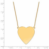 14k Plain .018 Gauge Heart Engravable Disc 18in Necklace-WBC-XM629/18-18