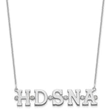 14KW 5 Initials with Diamonds Necklace-WBC-XNA1159W