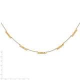 Sterling Silver/Gold-plated Brushed 5 Station with Epoxy Necklace-WBC-XNA1178/5GP