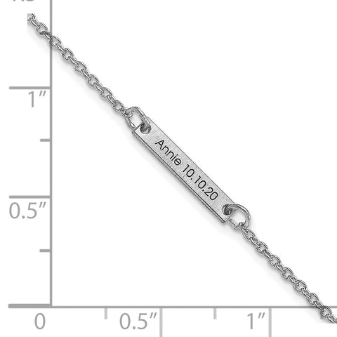 10KW Brushed 1 Station Bracelet-WBC-10XNA1180/1W