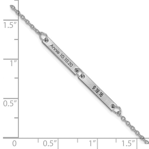 10KW Brushed 2 Station Bracelet-WBC-10XNA1180/2W