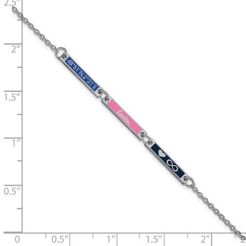 10KW Brushed Epoxied 3 Station Bracelet-WBC-10XNA1183/3W