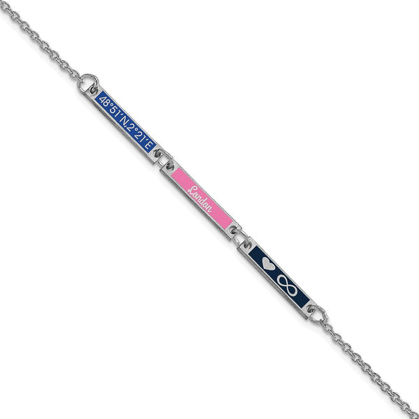 10KW Brushed Epoxied 3 Station Bracelet-WBC-10XNA1183/3W