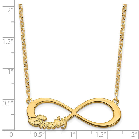 Sterling Silver/Gold-plated 1 Name Infinity Necklace-WBC-XNA1190GP