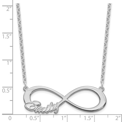 Sterling Silver/Rhodium-plated 1 Name Infinity Necklace-WBC-XNA1190SS