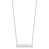 14K White Gold Medium Polished Blank Bar Necklace-WBC-XNA1202W