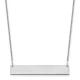 14K White Gold Medium Polished Blank Bar Necklace-WBC-XNA1202W