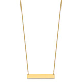 14K Medium Polished Blank Bar Necklace-WBC-XNA1202Y