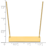 14K Medium Polished Blank Bar Necklace-WBC-XNA1202Y