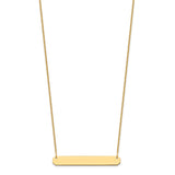 14K Medium Polished Blank Bar Necklace-WBC-XNA1203Y