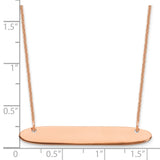 14k Rose Gold Medium Polished Oblong Blank Bar Necklace-WBC-XNA1204R