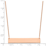 14K Rose Gold Large Polished Blank Bar Necklace-WBC-XNA1207R