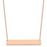 14K Rose Gold Large Polished Blank Bar Necklace-WBC-XNA1207R