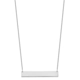 14K White Gold Large Polished Blank Bar Necklace-WBC-XNA1207W