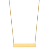 14K Large Polished Blank Bar Necklace-WBC-XNA1207Y
