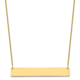 14K Large Polished Blank Bar Necklace-WBC-XNA1207Y