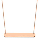 14K Rose Gold Large Polished Blank Bar Necklace-WBC-XNA1208R