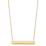 14K Large Polished Blank Bar Necklace-WBC-XNA1208Y