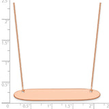 14K Rose Gold Large Polished Oblong Blank Bar Necklace-WBC-XNA1209R
