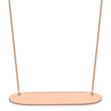 14K Rose Gold Large Polished Oblong Blank Bar Necklace-WBC-XNA1209R